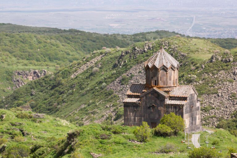 Vahramashen Church beside Amberd Fortress on the slopes of Mount Aragats, Armenia