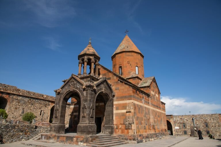 An old Armenian church built of stone in a village
