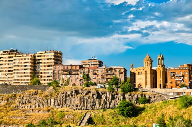 Saint Sarkis Cathedral above the Hrazdan gorge in Yerevan, Armenia