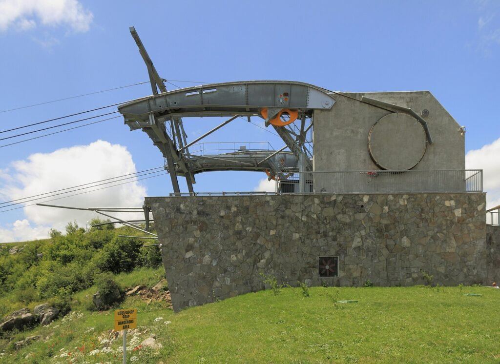 Wings of Tatev cable car cabin over the Vorotan Gorge
