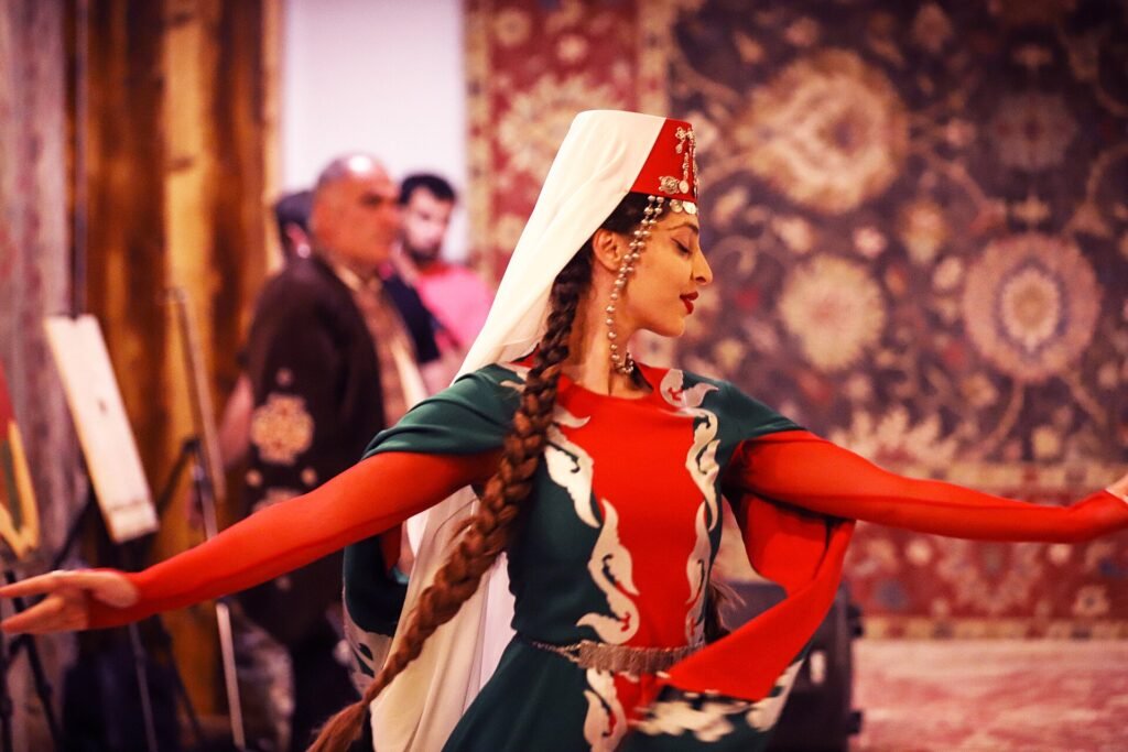 Dancers performing an Armenian folk dance