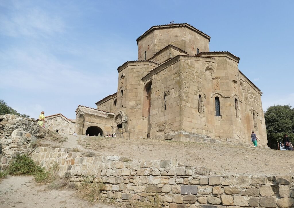 Jvari Monastery on a hilltop above Mtskheta in Georgia