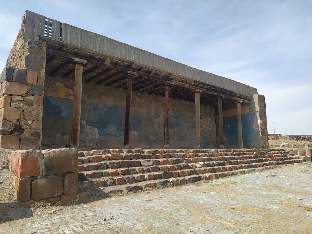Reconstructed building at Erebuni Fortress on Arin Berd hill in Yerevan